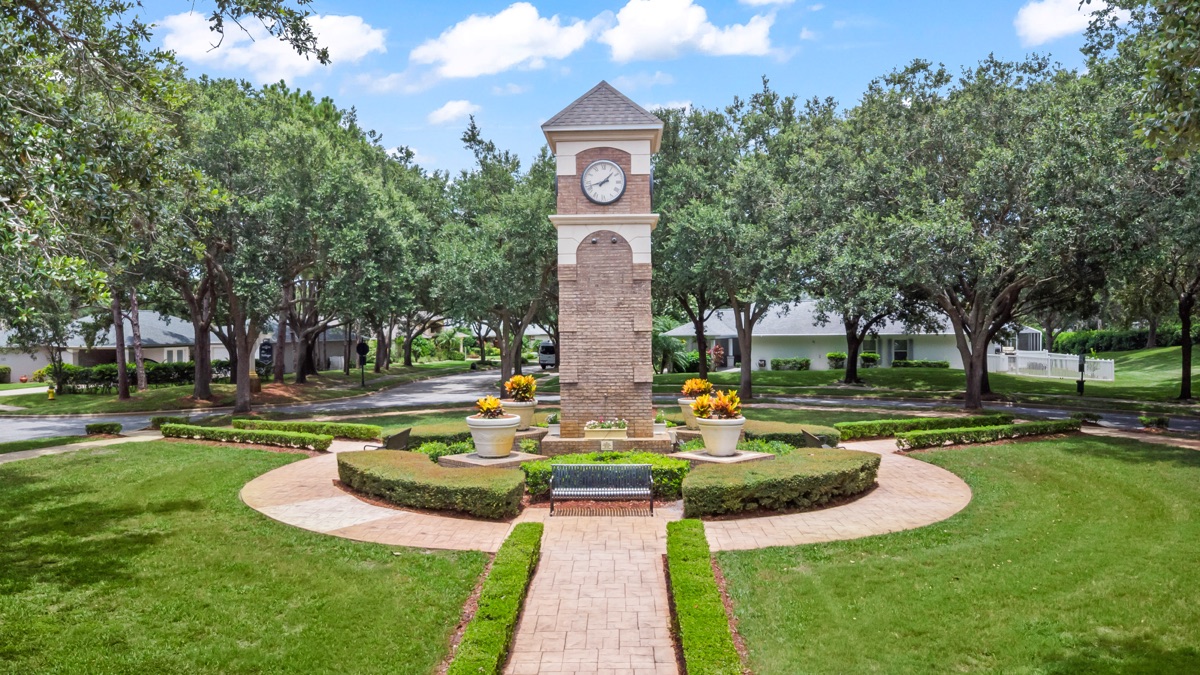 Town Park's iconic brick clock tower, Port Orange FL